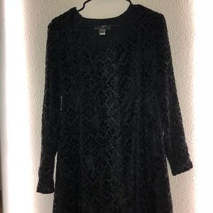 Vintage Gap Velvet Floral Lace Dress